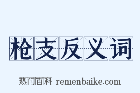 枪支反义词是什么意思的图片